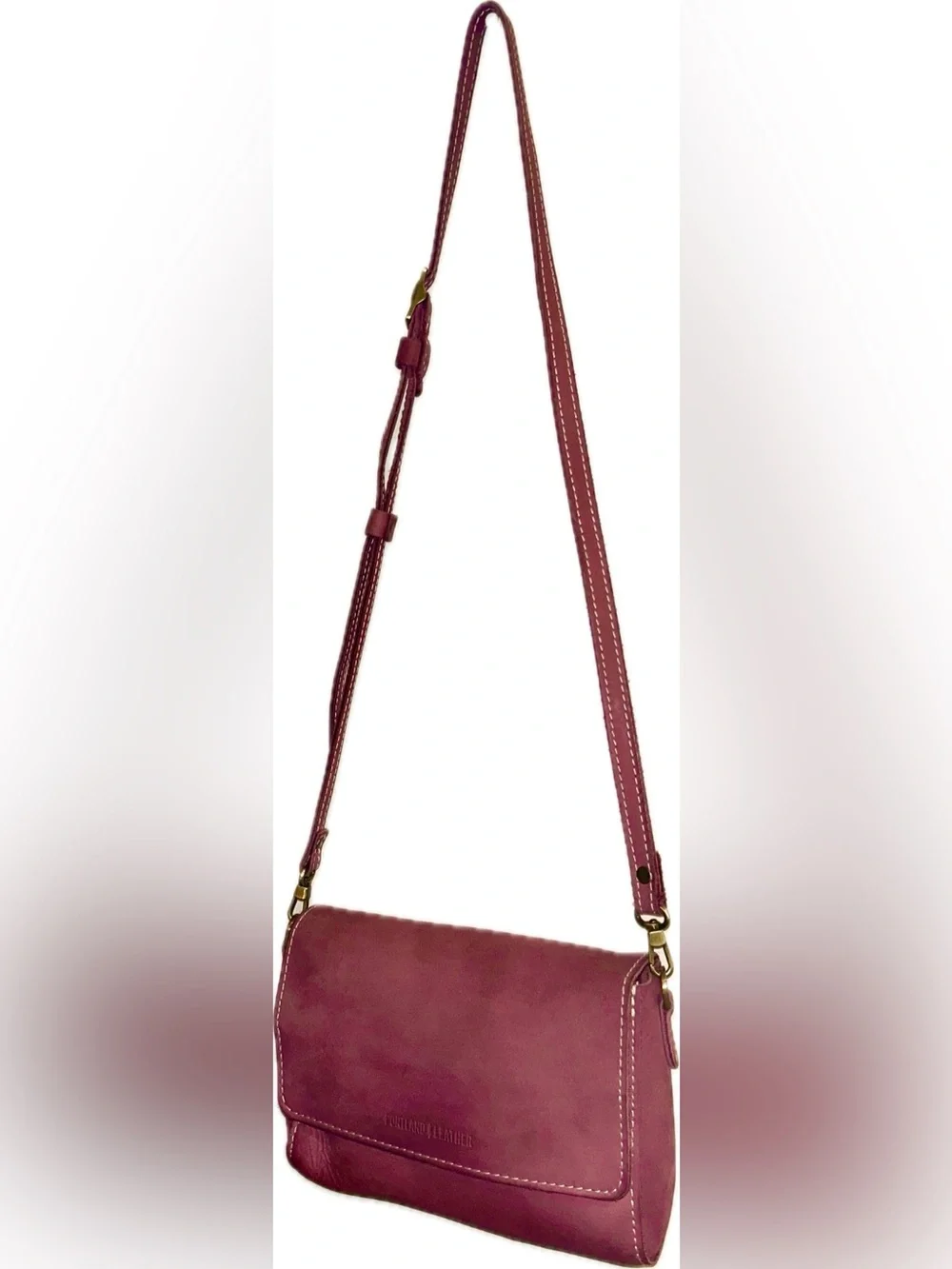 Portland Leather Metro Medium “Almost Perfect” Crossbody Bag Foxglove Mauve